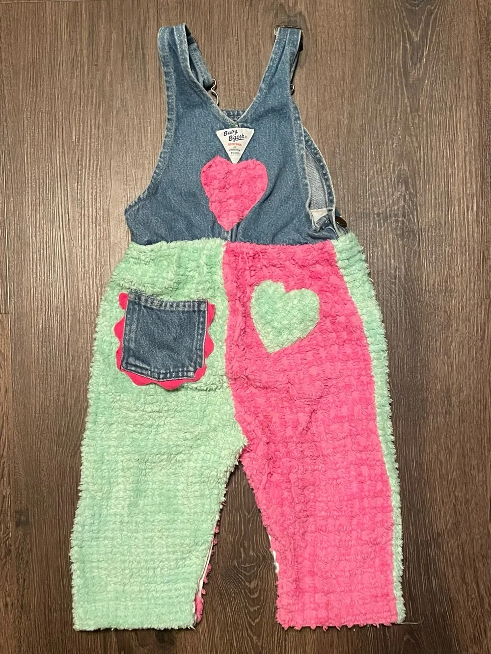 Vintage custom altered girls Oshkosh b gosh toddler baby overalls customized